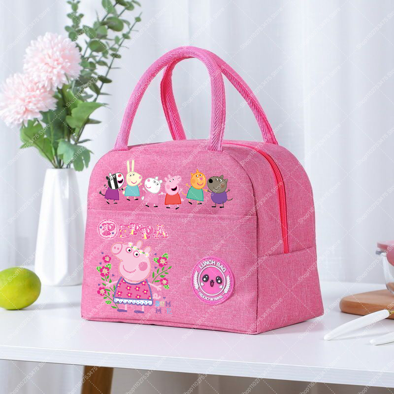 Food Storage Bag Organizer - 소녀 애니메이션 귀여운 점심 도시락 가방
