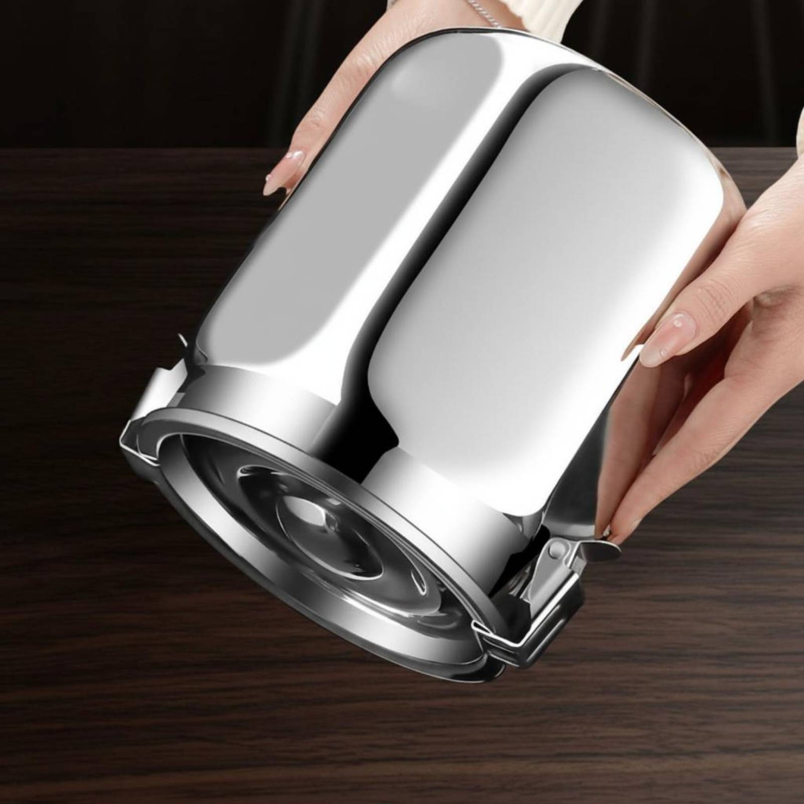 Food Storage Jars Airtight - 밀폐형 스테인리스 스틸 용기, 은색 스테인리스