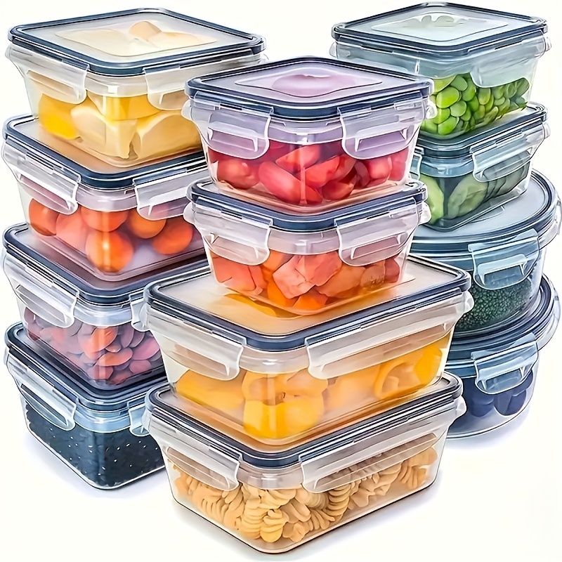 Food Storage Vegetables - 8Pcs 용기 4개 뚜껑 4개 세트