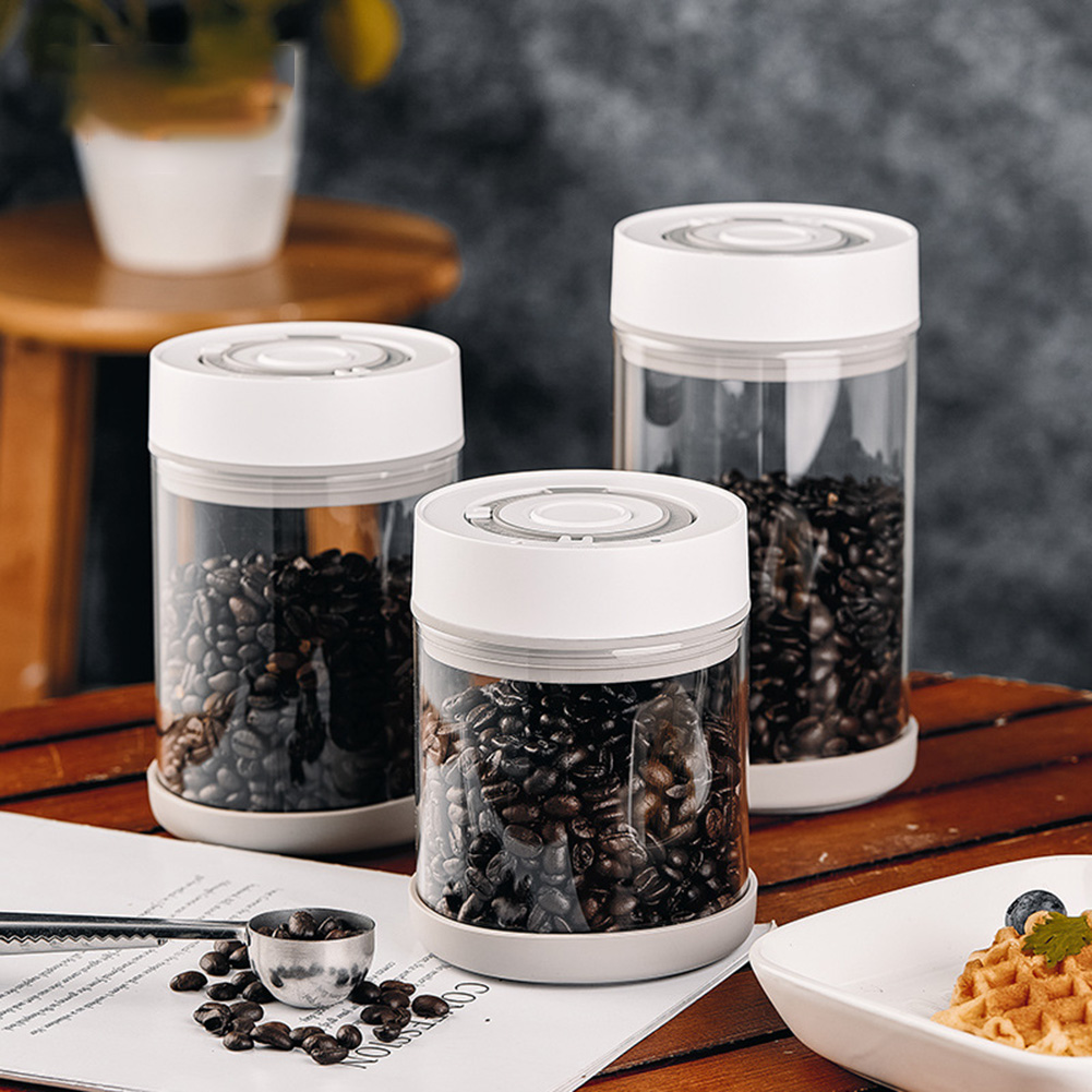 Food Storage Vacuum - 주방 습기 방지 유리 커피콩 항아리