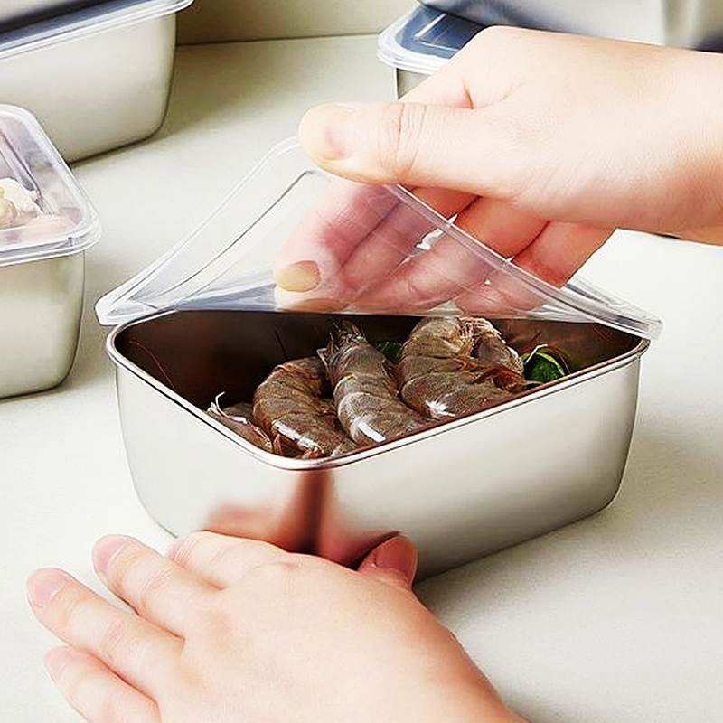 Food Storage And Preparation - 1PC 스테인리스 스틸 냉장고 식품 보관
