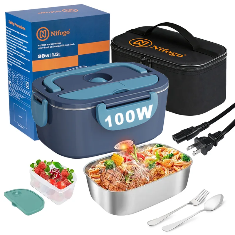 100W 전기 가열 도시락통 1.5L, 304 스테인리 - Food Storage Bag Organizer 리뷰 및 가격