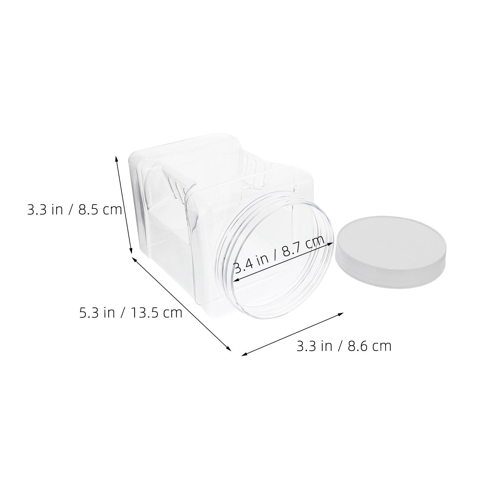 6개입 투명 사각 플라스틱 보관 용기, 밀폐형 넓은 입 - Food Storage Jars Airtight 리뷰 및 가격