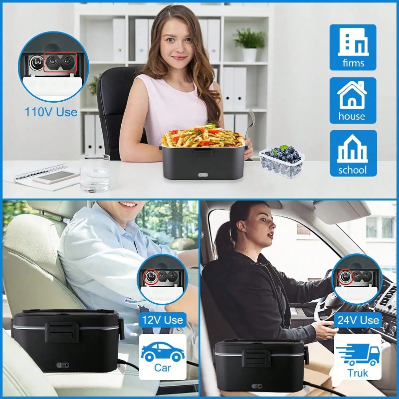 100W 전기 가열 도시락, 1.8L 304 스테인리스 - Food Storage Bag Organizer 리뷰 및 가격