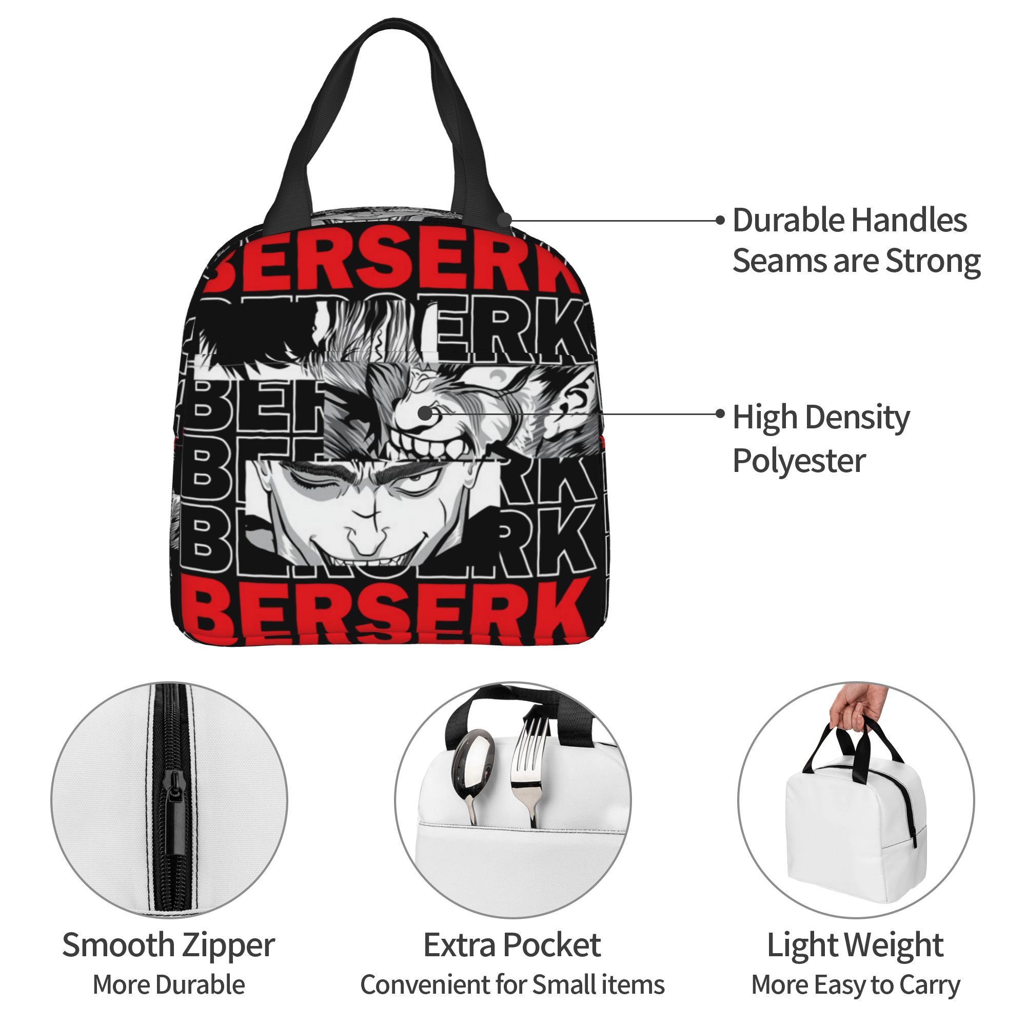 B-Berserks 열 절연 도시락 가방 브랜드 인쇄된 - Food Storage Bag Organizer 리뷰 및 가격