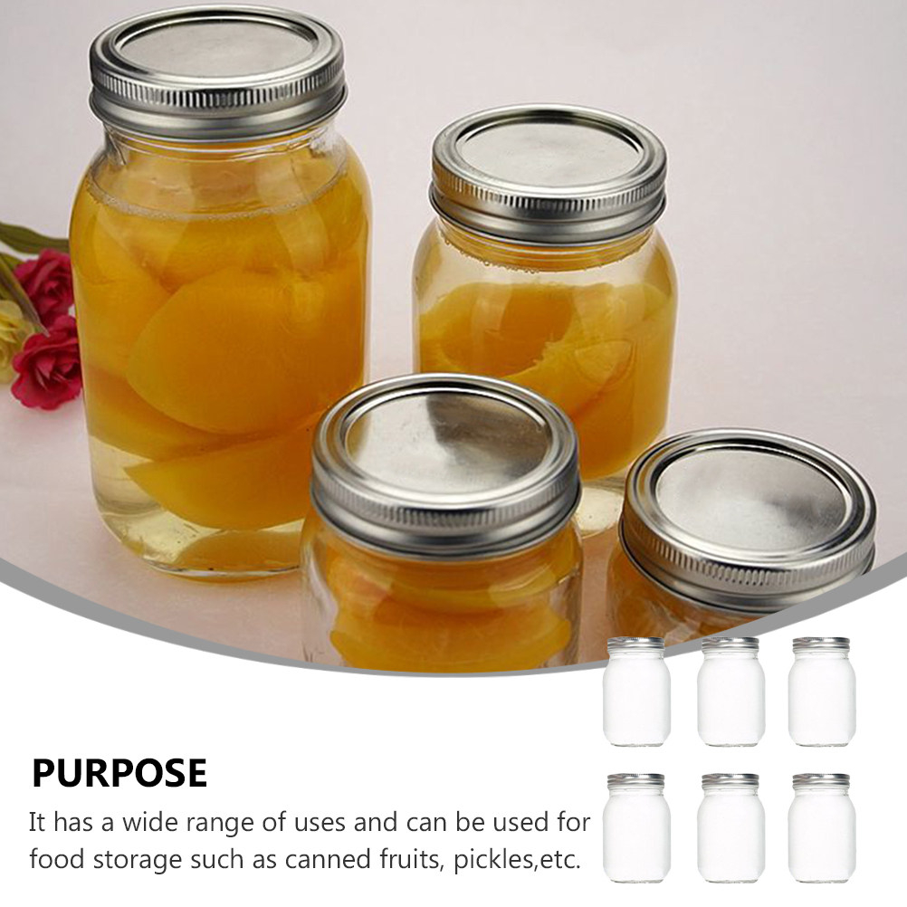 6Pcs 투명한 둥근 유리병, 식품 저장용 밀폐 뚜껑  - Food Storage Jars Airtight 리뷰 및 가격