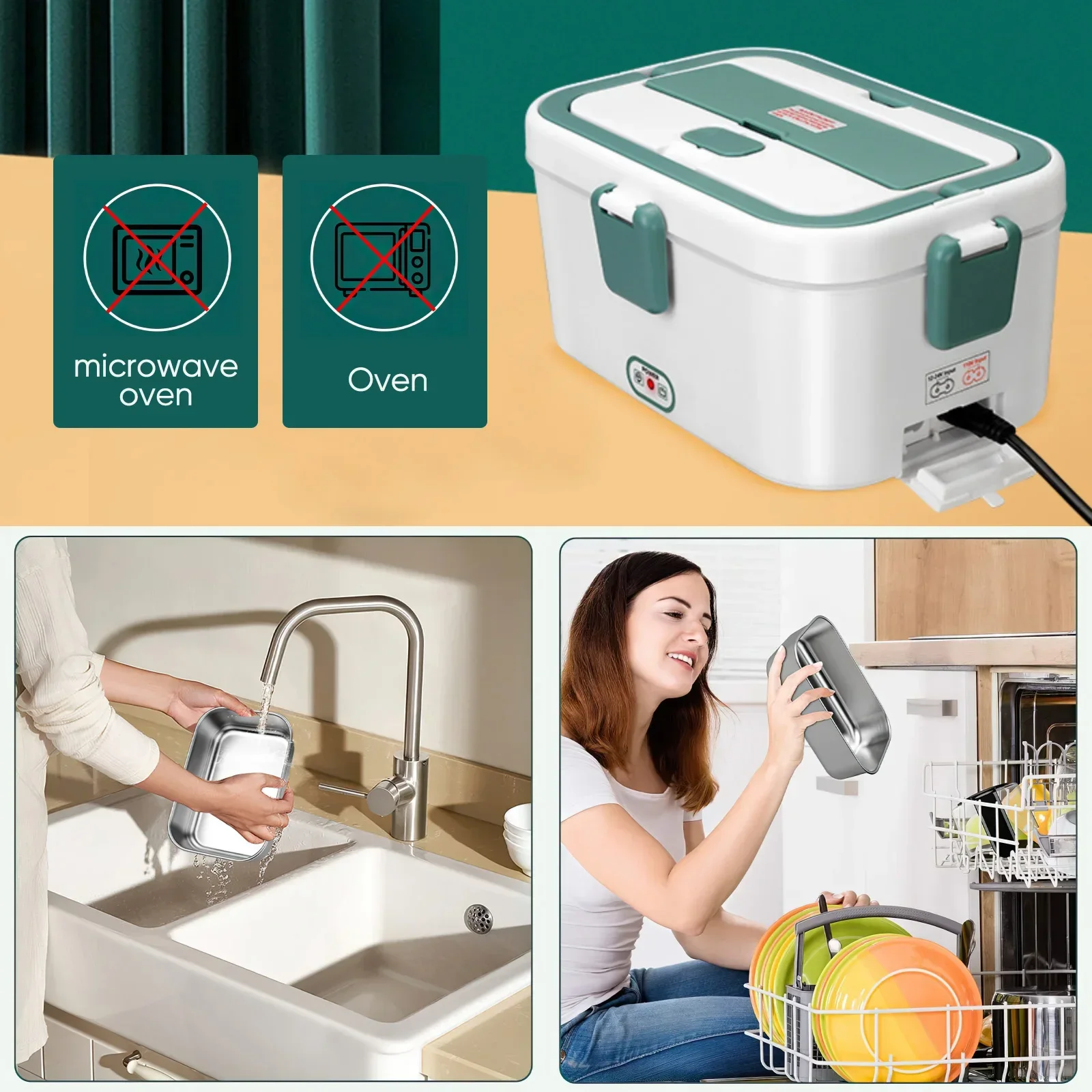 전기 도시락 상자 식품 워머 1.8L 80W 야외 캠핑 - Food Storage Camping 리뷰 및 가격