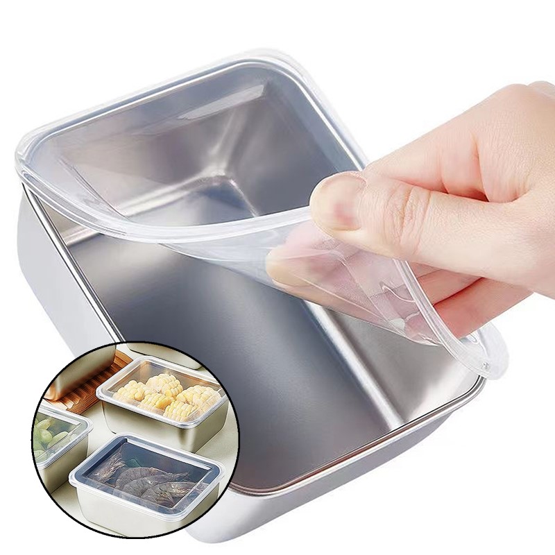 1개 스테인리스 스틸 냉장고 식품 보관함 플라스틱 뚜껑 - Food Storage And Preparation 리뷰 및 가격