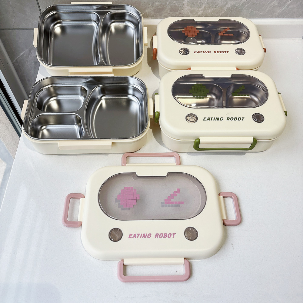열 보존 도시락 상자 스테인레스 스틸 점심 용기 누출  - Food Storage Camping 리뷰 및 가격