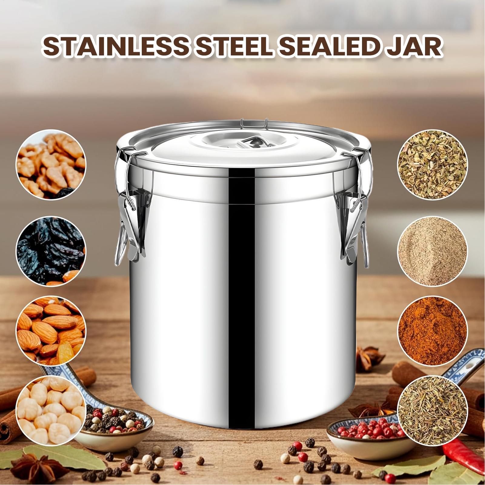 6L 스테인리스 스틸 밀폐 용기, 밀폐 식품 보관 용기 - Food Storage Jars Airtight 리뷰 및 가격