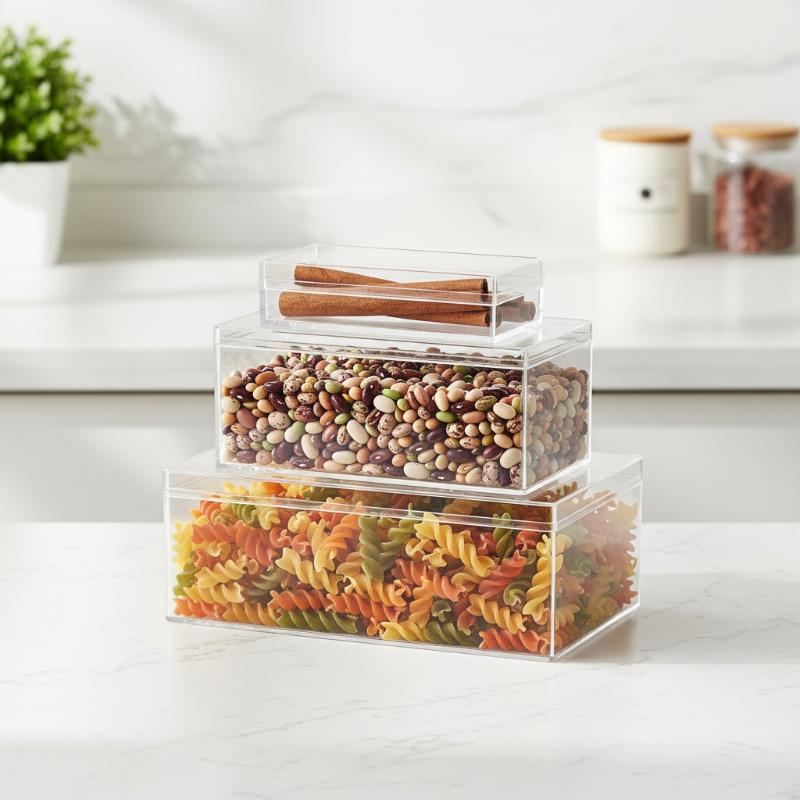 두꺼운 직사각형 아크릴 보관함 높은 투명도 식품 선물  - Food Storage In Plants 리뷰 및 가격