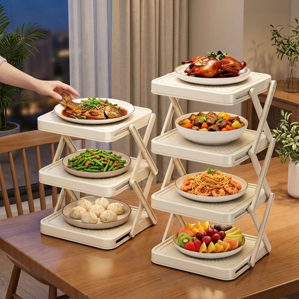 3/4단 식기 보관 랙 공간 절약형 접이식 음식 준비대 - Food Storage And Preparation 리뷰 및 가격